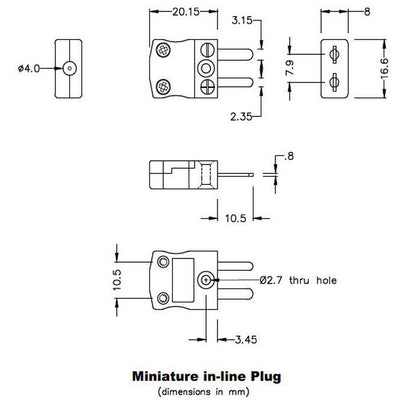 K-Type Thermocouple Connector Pair